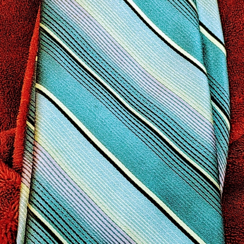 Men's Zylos George Machado. Purple, Blue & Silver Tie.